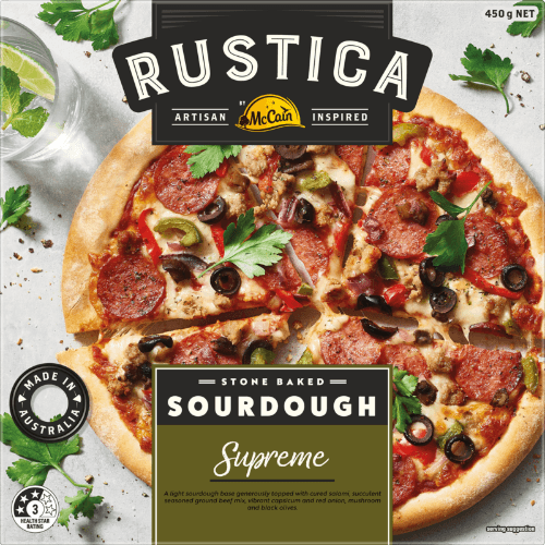 McCain Rustica Stone Baked Sourdough Supreme Pizza