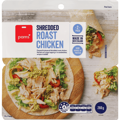 Pams Shredded Roast Chicken