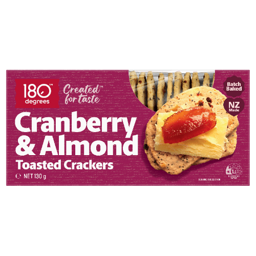 180 Degrees Cranberry & Almond Toasted Crackers