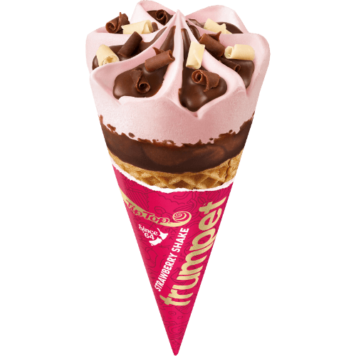 Tip Top Strawberry Shake Trumpet Ice Cream