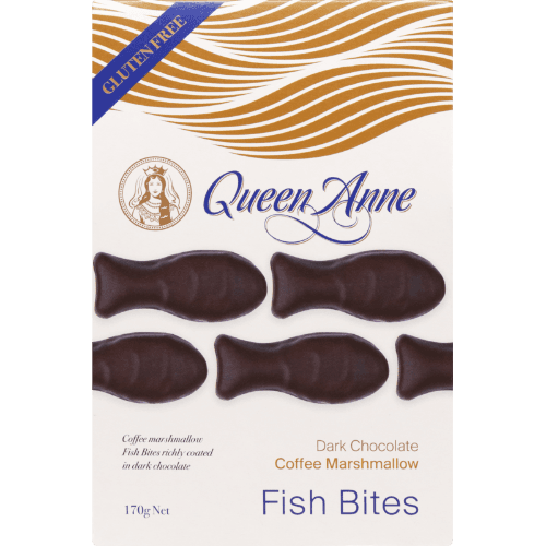 Queen Anne Coffee Marshmallow Dark Chocolate Fish Bites