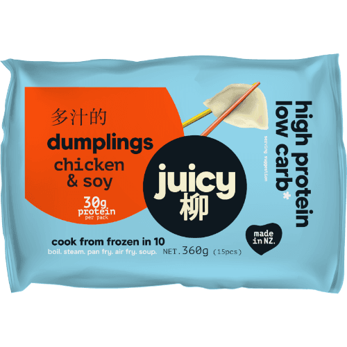 Juicy High Protein, Low Carb Chicken & Soy Dumplings