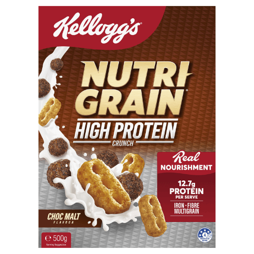Kellogg's Nutri-Grain High Protein Choc Malt Breakfast Cereal