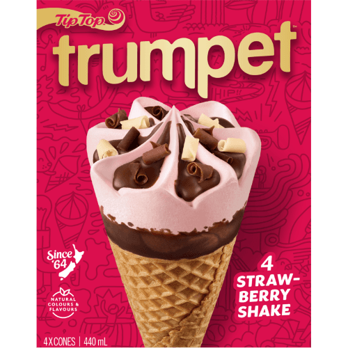 Tip Top Trumpet Strawberry Shake Ice Cream