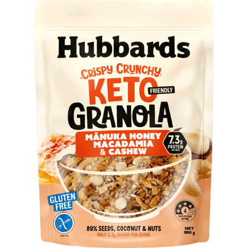 Hubbards Crispy Crunchy Keto Manuka Honey Macadamia & Cashew Granola