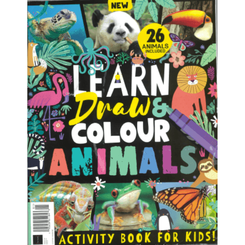 BZ Learn Draw & Colour Animals Magazine