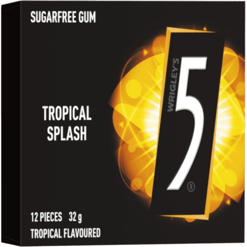 5 Gum Tropical Splash Sugar Free Chewing Gum Stick
