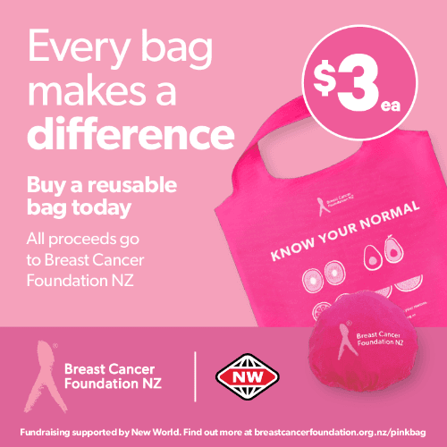 Breast Cancer Foundation New Zealand Breast Cancer Foundation NZ Reusable Bag