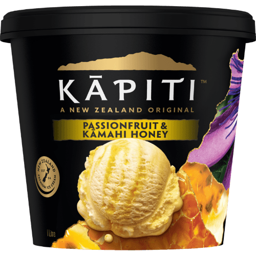 Kapiti Passionfruit & Kamahi Honey Yoghurt Ice Cream
