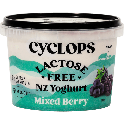 Cyclops Probiotic Thick & Creamy Mixed Berry Lactose Free NZ Yoghurt