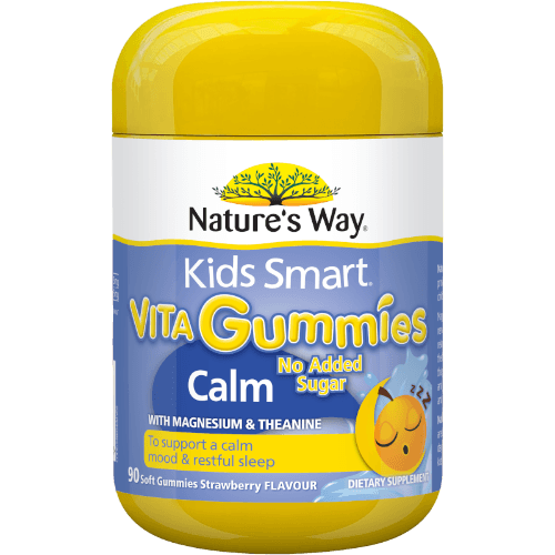 Natures Way Kids Smart Calm Strawberry Flavour Soft Vita Gummies