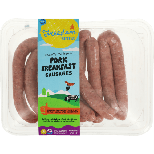 Freedom Farms Classic Pork Breakfast Sausages 375 g