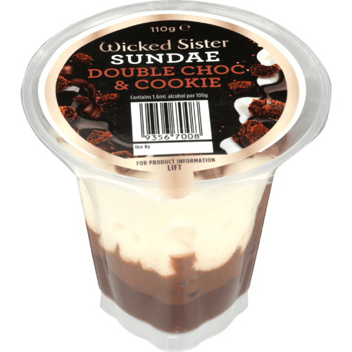 Wicked Sister Sundae Double Choc & Cookie 110 g