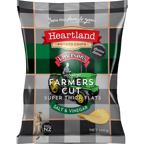 Heartland Farmer's Cut Super Thick Flats Salt & Vinegar Potato Chips