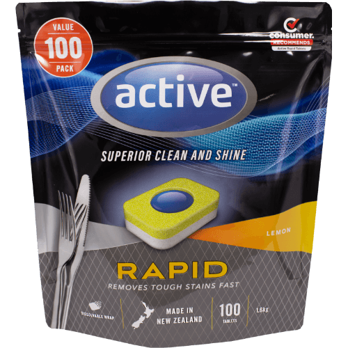 Active Rapid Lemon Auto Dishwash Tablets