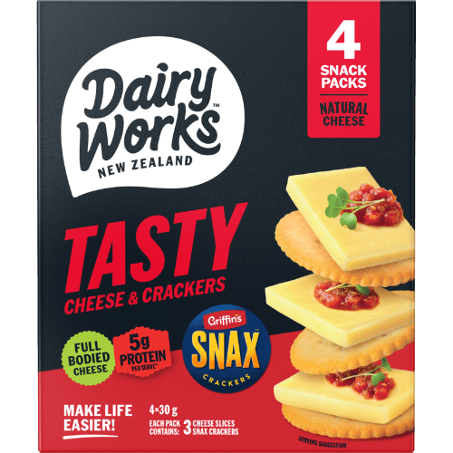 Dairyworks Tasty Natural Cheese and Griffins Snax Crackers