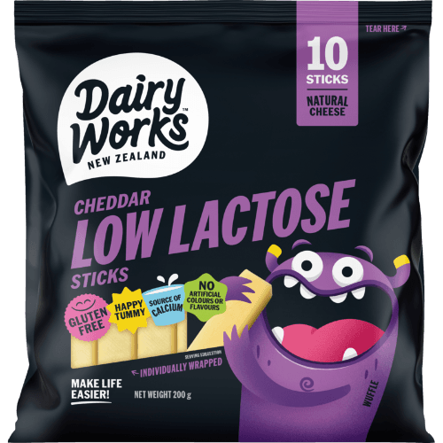 Dairyworks Low Lactose Natural Cheddar Cheese Sticks