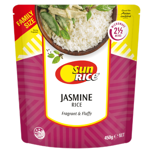 SunRice Jasmine Fragrant & Fluffy Microwave Rice