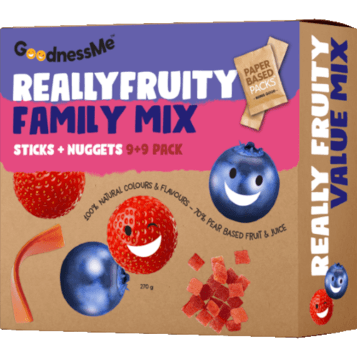 GoodnessMe Really Fruity Family Mix Stickes & Nuggets Snack