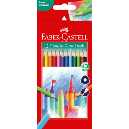 Triangular Colour Pencils Assorted (box 12)
