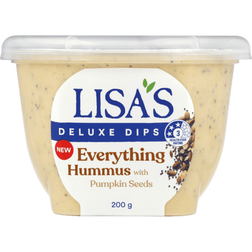Lisa's Deluxe Dips Everything Hummus with Sesame Poppy Seeds