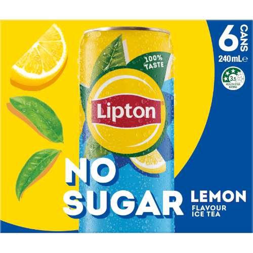 Lipton Lemon No Sugar Iced Tea RTD Cans
