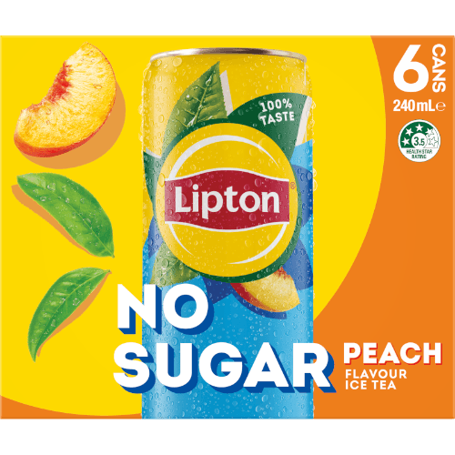Lipton Peach No Sugar Iced Tea RTD Cans