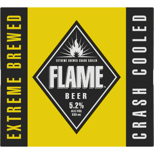 Flame Beer Bottle