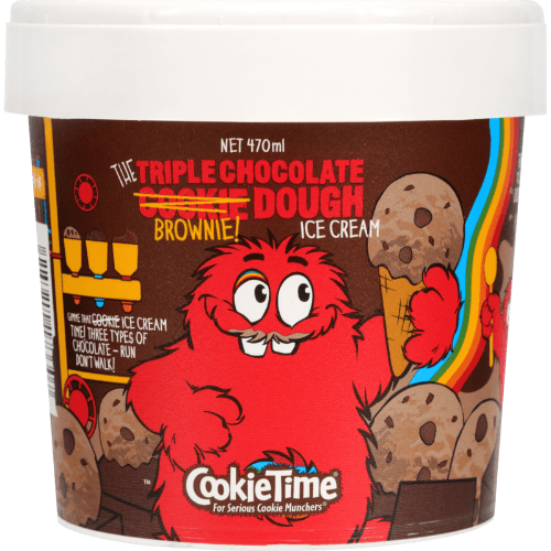 Cookie Time The Triple Chocolate Brownie Dough Ice Cream