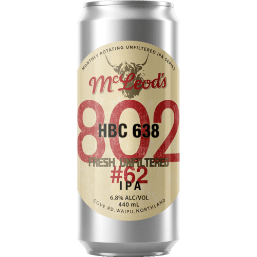 McLeod's 802#62 Unfiltered IPA 440 mL