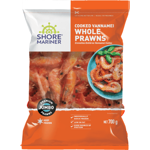 Shore Mariner Cooked Vannamei Whole Prawns
