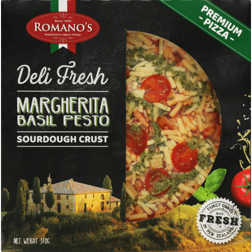 Romano's Deli Fresh Pizza Margherita Sourdough Crust Premium Pizza