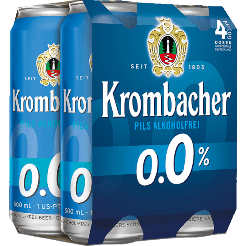 Krombacher 0% Pilsner Beer 4 × 500 mL