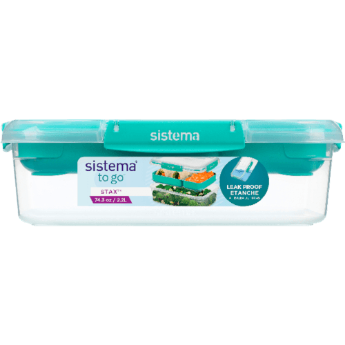 Sistema Stax To Go 2.2L Rectangle Food Container