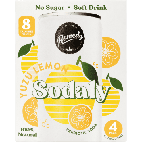 Remedy Sodaly Yuzu Lemon Prebiotic Soda