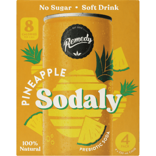 Remedy Sodaly Pineapple Prebiotic Soda