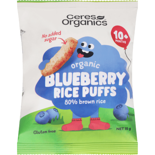 Ceres Organics Blueberry Baby Rice Puffs 10+ Months