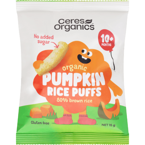 Ceres Organics Pumpkin Baby Rice Puffs 10+ Months