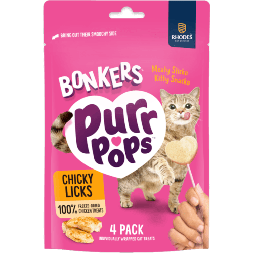 BONKERS Purrpops Freeze Dried Chicky Licks Lollipop Cat Treats