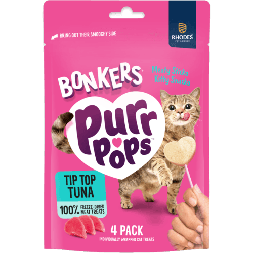 BONKERS Purrpops Freeze Dried Tuna Flavoured Lollipop Cat Treats