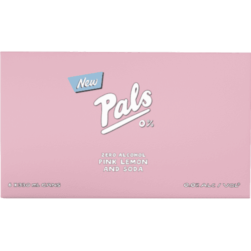 Pals Zero Alcohol Pink Lemon & Soda Cans