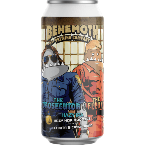 Behemoth Brewing Company The Prosecutor & The Felon Hop Buddies Hazy IPA 440 mL