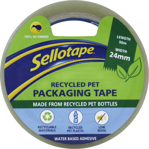 Sellotape Recycled PET Packaging Tape 24mm Wide