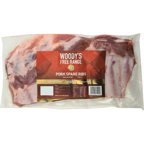 Woodys Free Range Spare Ribs Pork 550 g