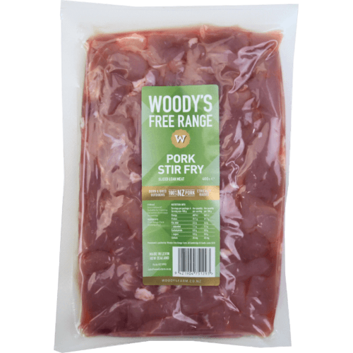 Woodys Free Range Stir Fry Pork 350 g