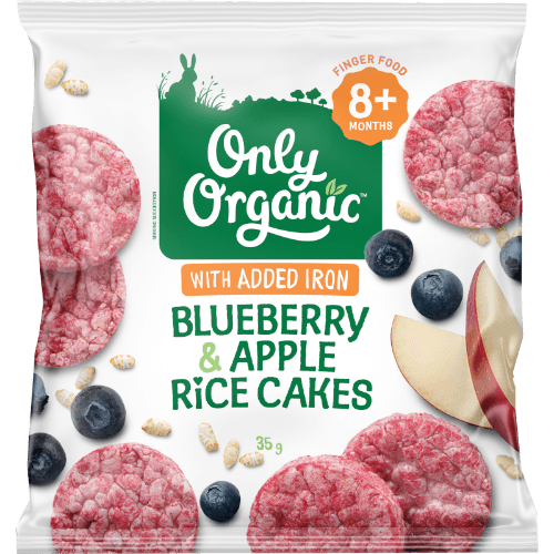 Only Organic Blueberry & Apple Rice Cakes 8+ Months