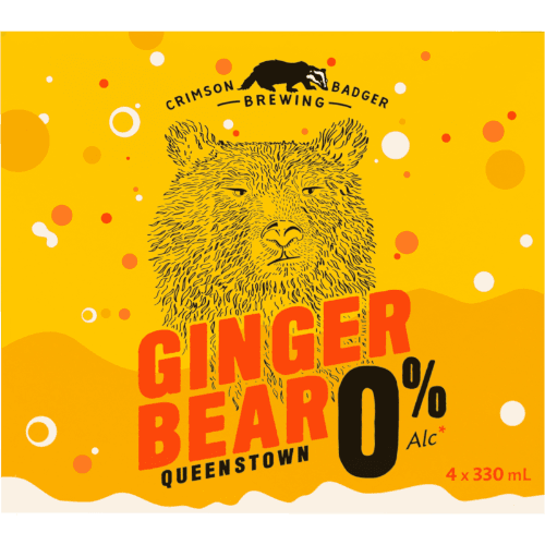 Crimson Badger )% Alcohol Ginger Bear