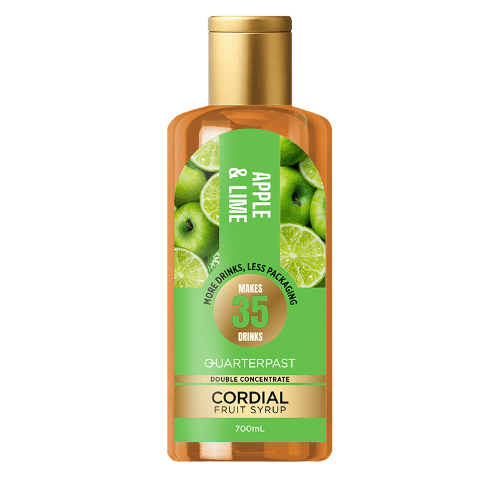 Quarterpast Apple & Lime Double Concentrate Cordial Fruit Syrup
