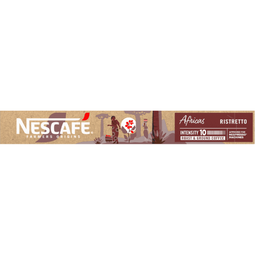 Nescafe Farmers Origins Africas Ristretto Nespresso Intensity 10 Compatibles Coffee