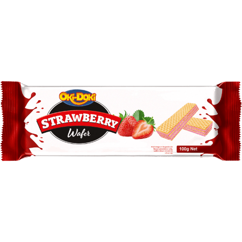 Oki Doki Strawberry Flavoured Wafers